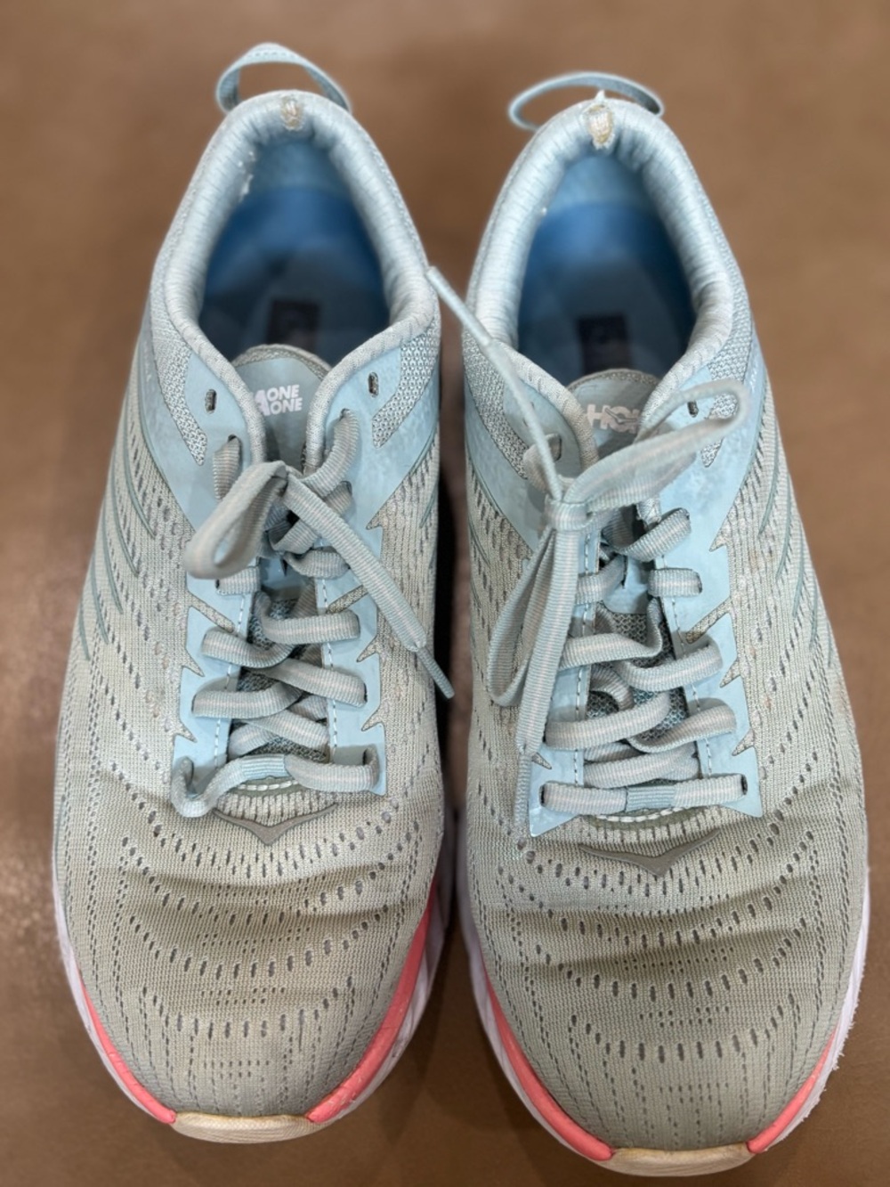 Hoka One One men’s Light Blue Running Shoe - Picture 2 of 8